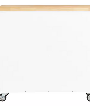 Keukentrolley met Wijnglashouder – MDF, Bamboe & Rubberhout, 109×92×40 cm