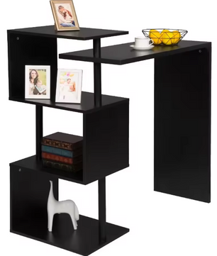 Bartafel met Opbergrek – MDF Tafelblad & Metalen Frame, 97,5×38×100 cm