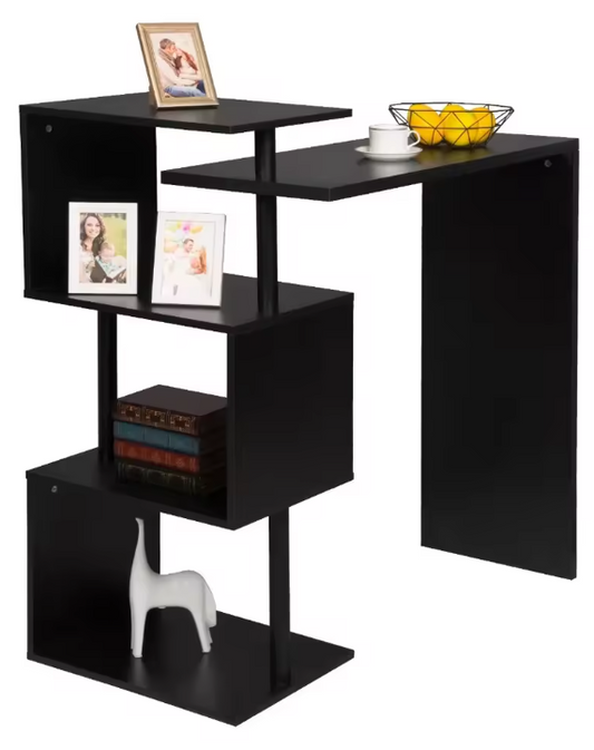 Bartafel met Opbergrek – MDF Tafelblad & Metalen Frame, 97,5×38×100 cm