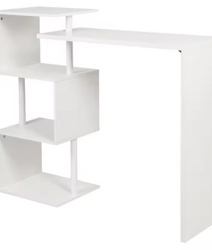 Bartafel met Opbergrek – MDF Tafelblad & Metalen Frame, 97,5×38×100 cm