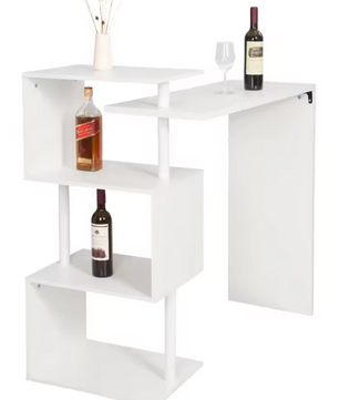 Bartafel met Opbergrek – MDF Tafelblad & Metalen Frame, 97,5×38×100 cm