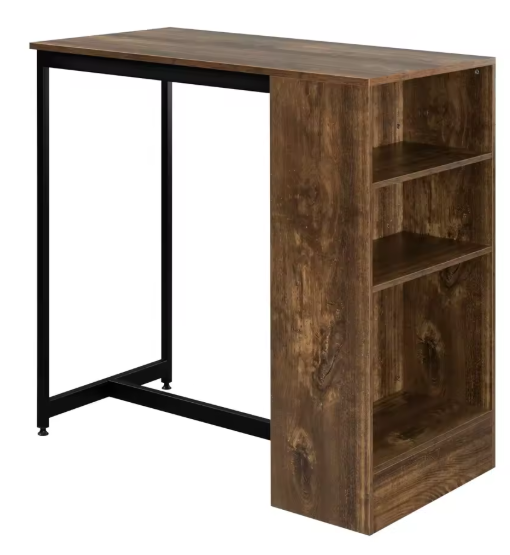 Bartafel met 3 Opbergniveaus – E1 Spaanplaat & Metaal, 91×49×91 cm
