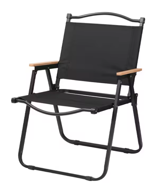 Opvouwbare Campingstoel – Lichtgewicht Aluminium & Houtlook, Draagbaar voor Buiten