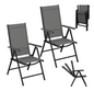 Set van 2/4 Opvouwbare Tuinstoelen – Verstelbare Rugleuning & Ademende Stoffen Bekleding