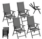 Set van 2/4 Opvouwbare Tuinstoelen – Verstelbare Rugleuning & Ademende Stoffen Bekleding