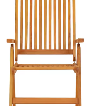 Set van 2 Opvouwbare Teakhouten Loungestoelen – Verstelbare Rugleuning & Massief Hout voor Buiten