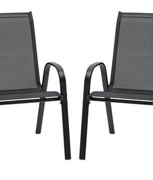 Set van 2 Stapelbare Tuinstoelen – Ademend & Weerbestendig