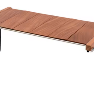 Opvouwbare Campingtafel – Hout & Roestvrij Staal, Draagbaar en Stevig voor Buitenreizen