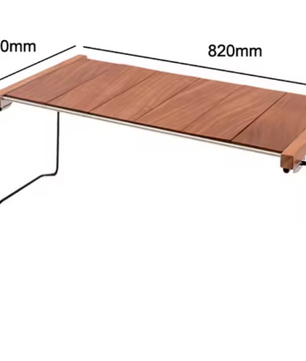 Opvouwbare Campingtafel – Hout & Roestvrij Staal, Draagbaar en Stevig voor Buitenreizen