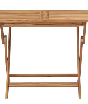 Opvouwbare Teakhouten Tuintafel 120x70 cm – Massief Hout & Parasolgat, Voor Buiten