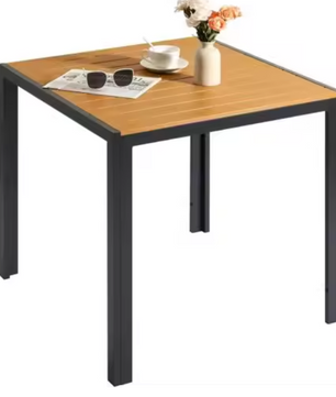 Tuintafel van Aluminium & WPC – Weerbestendig, 75x75 cm