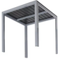 Tuintafel van Aluminium & WPC – Weerbestendig, 75x75 cm
