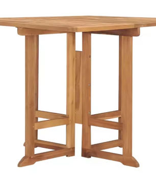 Opvouwbare Teakhouten Tuintafel – Massief Hout, 90x90 cm Weerbestendig