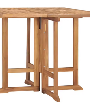 Opvouwbare Teakhouten Tuintafel – Massief Hout, 90x90 cm Weerbestendig