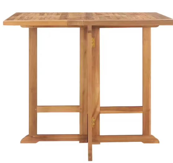 Opvouwbare Teakhouten Tuintafel – Massief Hout, 90x90 cm Weerbestendig
