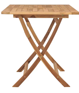 Opvouwbare Teakhouten Tuintafel – 120x70 cm met Parasolgat