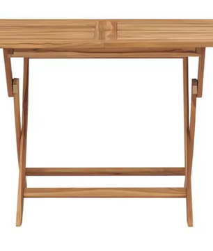 Opvouwbare Teakhouten Tuintafel – 120x70 cm met Parasolgat