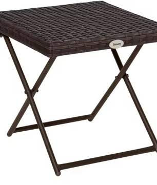 Opvouwbare Polyrotan Bijzettafel – 40x40 cm, Weerbestendig