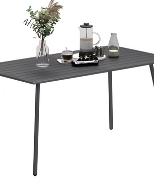 Rechthoekige Buitentafel van Staal – 150x80 cm, Weerbestendig & Modern Design