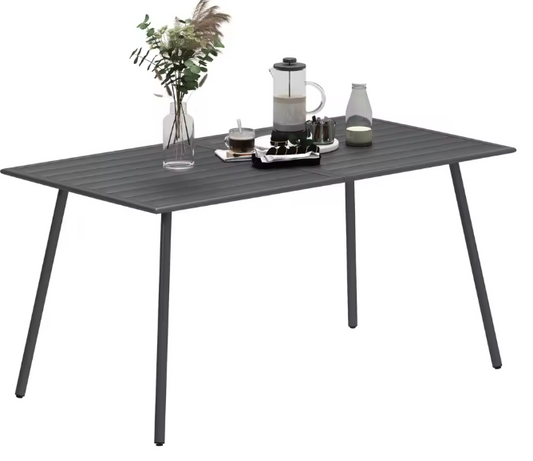 Rechthoekige Buitentafel van Staal – 150x80 cm, Weerbestendig & Modern Design