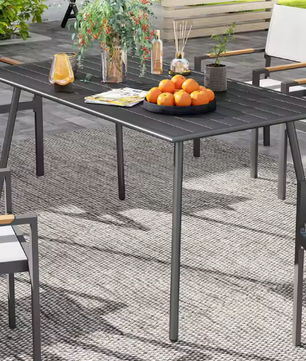 Rechthoekige Buitentafel van Staal – 150x80 cm, Weerbestendig & Modern Design