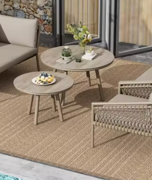 5-delige Tuinloungeset van Touw & Ijzer – Met Kussens en Glazen Tafels