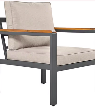 4-delige Tuinlounge Set – Bank, Fauteuils & Tafel met Acaciahout