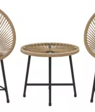 3-delige Balkon Loungeset – Acapulco Stoelen & Glazen Tafel