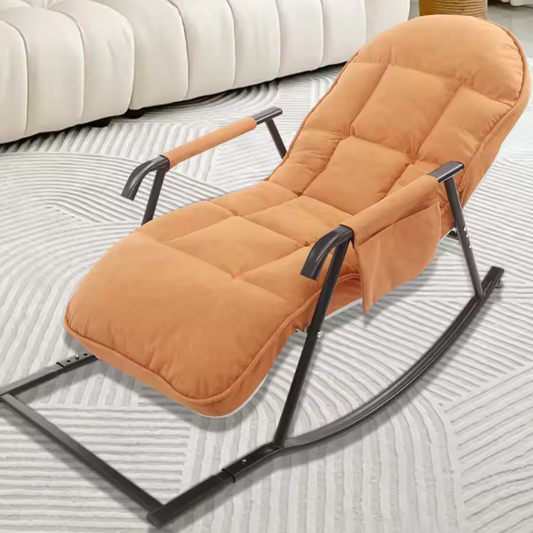 Verstelbare Schommelstoel met Kussen – Comfortabel Loungen voor Binnen & Buiten