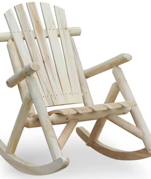 Tuinschommelstoel van Hout – Comfortabele Fauteuil met Hoge Rugleuning, Voor Binnen & Buiten