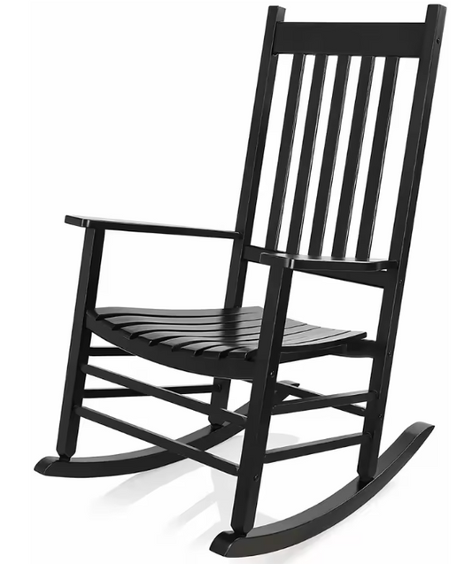 Houten Schommelstoel met Hoge Rug – Voor Binnen & Buiten, Extra Groot en Comfortabel
