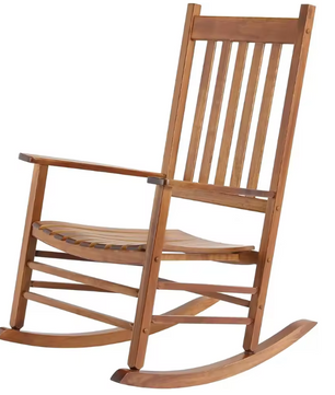 Houten Schommelstoel met Hoge Rug – Voor Binnen & Buiten, Extra Groot en Comfortabel
