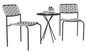 3-delige Balkonset van Polyrotan – Stapelbare Stoelen & Ronde Tafel, Weerbestendig en Ruimtebesparend