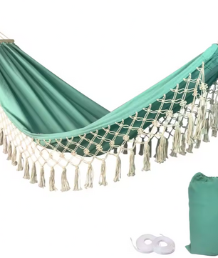 Canvas Outdoor Schommelhangmat – 200×100 cm, Anti-Rollover & Opvouwbaar voor Tuin of Camping
