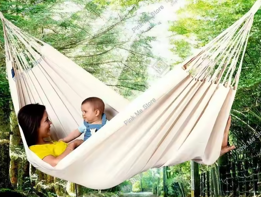 Canvas Hangmat voor 2 Personen – 260×150 cm, Outdoor & Indoor, Draagbaar en Comfortabel