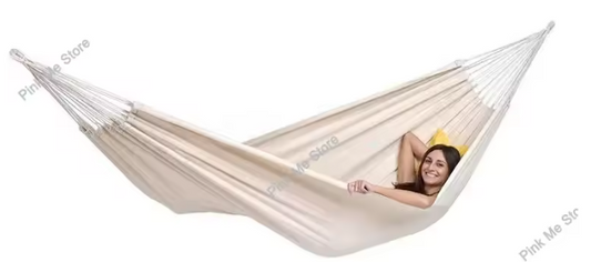 Canvas Hangmat voor 2 Personen – 260×150 cm, Outdoor & Indoor, Draagbaar en Comfortabel