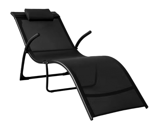 Opvouwbare Tuinligstoel met Kussen – Ergonomisch & Ademend Design