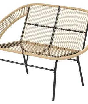 2-Zits Tuinbank van Rotan met Rugleuning – Acapulco Stijl, Weerbestendig & Comfortabel Ontwerp