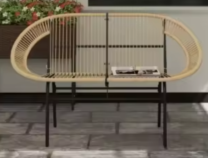2-zits Acapulco Tuinbank – Weerbestendig PE-Rotan & Stalen Frame, Tot 260 kg Draagkracht