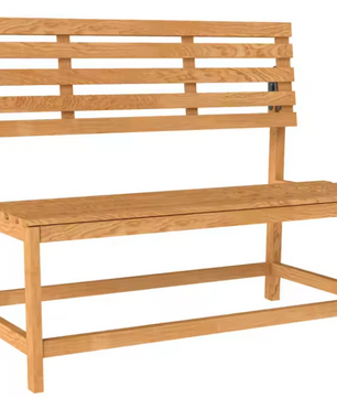 Set van 2 Houten Tuinbanken met Omzetbare Rugleuning – Massief Grenenhout, Draagvermogen 240 kg per bank, 110 cm Breed