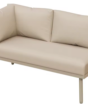 2-Zits Loungeset van Touw & Gehard Glas – Inclusief Tafel en Kussens, Met Armleuningen en Gevlochten Rugleuning, Verstelbare Pootjes