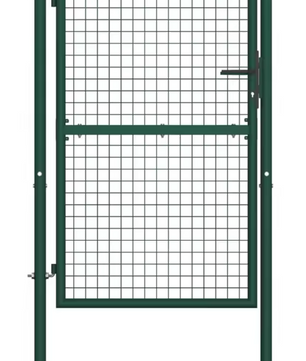 Tuinpoort van Gepoedercoat Staal – Groen, 100 x 175 cm, Met Slot & Sleutels, Weerbestendig en Robuust