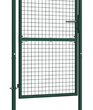 Tuinpoort van Gepoedercoat Staal – Groen, 100 x 175 cm, Met Slot & Sleutels, Weerbestendig en Robuust