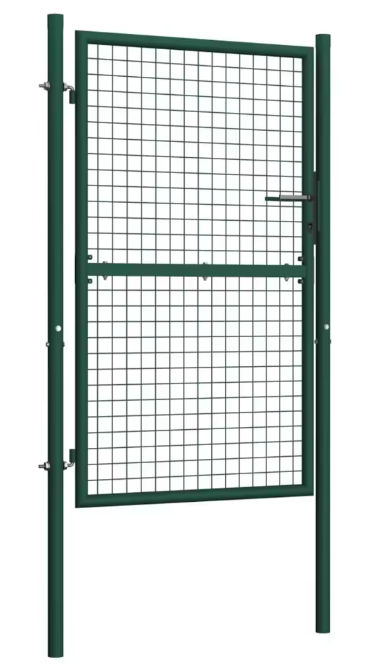 Tuinpoort van Gepoedercoat Staal – Groen, 100 x 175 cm, Met Slot & Sleutels, Weerbestendig en Robuust