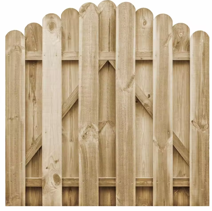 Tuinpoort van Massief Grenenhout – Gebogen Design, Groen Geïmpregneerd, 100 x 100 cm, Weerbestendig & Duurzaam