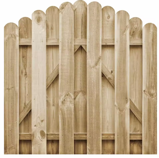 Gebogen Tuinpoort van Geïmpregneerd Grenenhout – 100 x 100 cm, Weerbestendig & Duurzaam