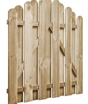 Tuinpoort van Massief Grenenhout – Gebogen Design, Groen Geïmpregneerd, 100 x 100 cm, Weerbestendig & Duurzaam