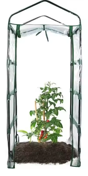 4-Laags Mini Kweekkas – Met PVC-Hoes & Metalen Frame, 69 x 48 x 35 cm, Draagbaar en Ruimtebesparend