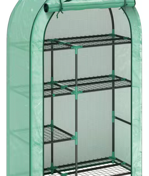 Foliekas met Rolluikdeur en 7 Planken – UV-bestendige Hoes, Stalen Frame en Grote Opslagruimte, 100×45×160 cm