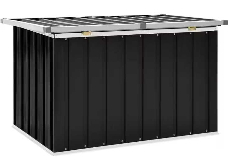 Tuin Opbergbox van Gegalvaniseerd Staal – 109x67x65 cm, Waterbestendig & Ruim